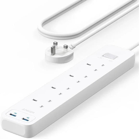 power strip with multiple AC outlets and USB ports 