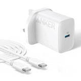 Anker 20W USB-C Wall Charger with a 5-foot USB-C to USB-C cable