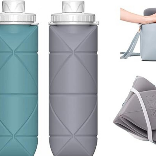 Collapsible/ Foldable Water Bottle - Lightweight, Leak-Proof, and Convenient