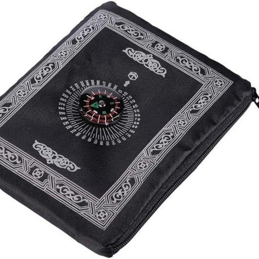 Travel Prayer Mat with Qibla Compass - Your Pocket Musalla