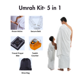 Umrah Kit 5 in 1 Essentials- Effortless Preparation for Your Holy Trip