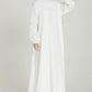 Royal Elegance Textured Closed Abaya with Pleated Cuffs