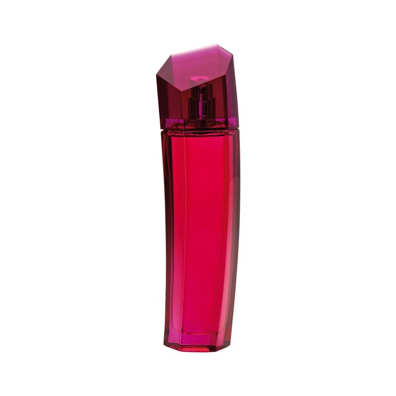 Vibrant glass perfume bottle containing Escada Magnetism, a 75ml Eau de Parfum with a blend of rose, jasmine, and musk.