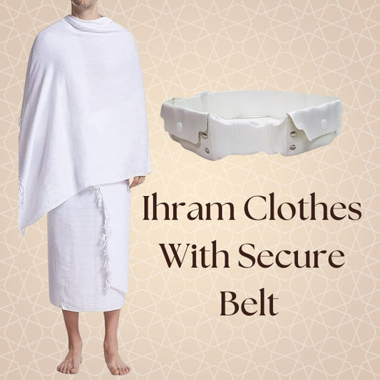 NEYATEK Ihram Clothes with Secure Belt: Combo Pack