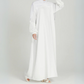 Royal Elegance Textured Closed Abaya with Pleated Cuffs