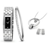 Fierro Silver Plated Watch and Jewelry Set